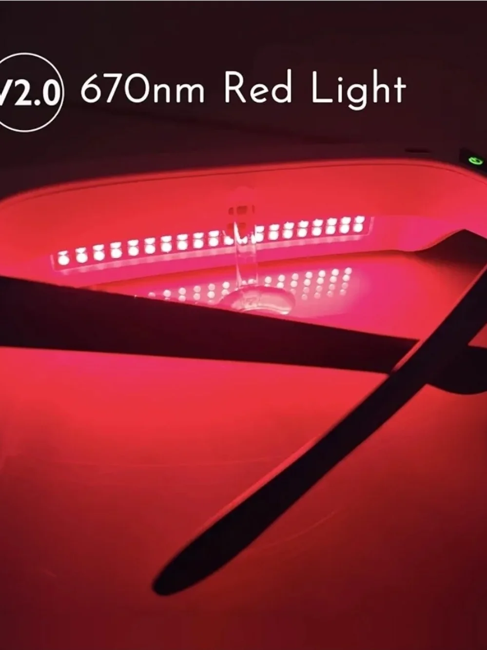 LED Red Light Therapy Eye Glasses in Blue and White